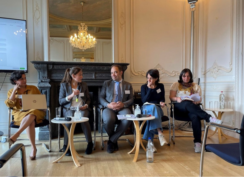 Panel discussion with Maria Grazia Montella (CEMR), moderator Julie-Ann Shiraishi (SK Hamburg), Luca Barani (European Commission), Grazia Concilio (EasyRights) and Carla de Tona (UNIBO) (from left to right).